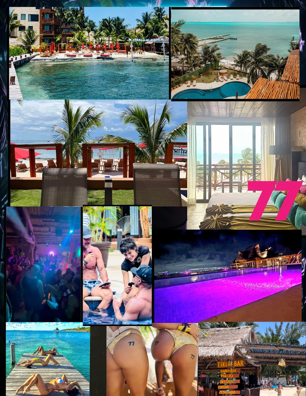 FLIRT 2027 — oceanfront resort, pools and daybeds on Isla Mujeres